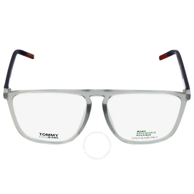 Tommy Jeans Demo Browline Unisex Eyeglasses Tj 0031 0kb7 56 In Grey