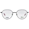 Tommy Jeans Demo Geometric Unisex Eyeglasses Tj 0015 0807 51 In Black