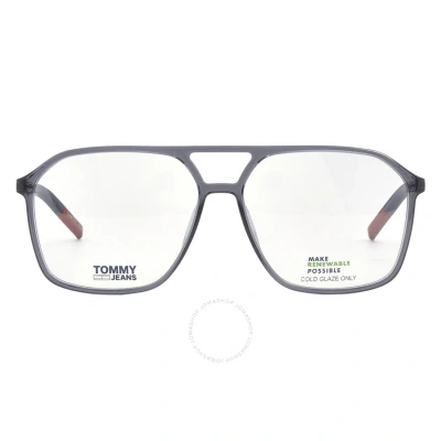 Tommy Jeans Demo Navigator Unisex Eyeglasses Tj 0009 0kb7 57 In Grey