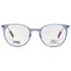 Tommy Jeans Demo Oval Unisex Eyeglasses Tj 0051 0pjp 50 In Blue