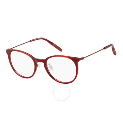 Tommy Jeans Demo Phantos Unisex Eyeglasses Tj 0051 0c9a 50 In Red