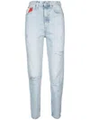 Tommy Jeans Distressed-finish Skinny Jeans In Blue