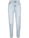Tommy Jeans Distressed-finish Skinny Jeans In Blue