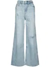 Tommy Jeans Distressed Wide-leg Jeans In Blue