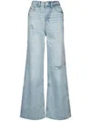 Tommy Jeans Distressed Wide-leg Jeans In Blue