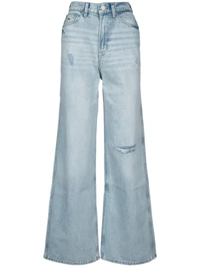 TOMMY JEANS DISTRESSED WIDE-LEG JEANS
