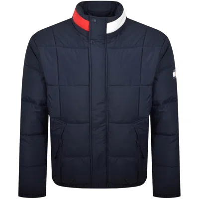 Tommy Jeans Dna Collar Puffer Jacket Navy In Blue
