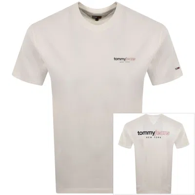 Tommy Jeans Dna Graphic T Shirt Ancient White In Neutral