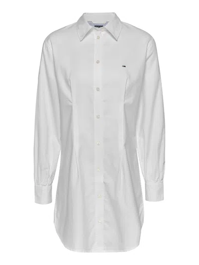 Tommy Jeans Dresses White In Bianco Chiari E Naturali
