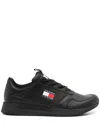 Tommy Jeans Embossed-logo Sneakers In Black