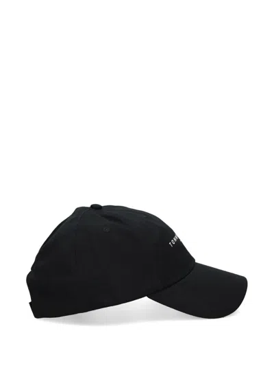 Tommy Jeans Embroidered-logo Baseball Cap In Black