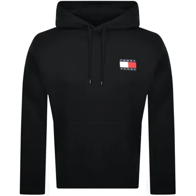 Tommy Jeans Essential Flag Logo Hoodie Black