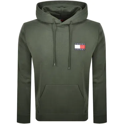 Tommy Jeans Essential Flag Logo Hoodie Green