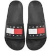 Tommy Jeans Essential Logo Pool Sliders Black In Black