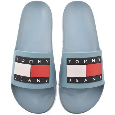 Tommy Jeans Essential Logo Pool Sliders Blue