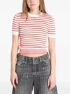 Tommy Jeans Essential Striped T-shirt In Pink
