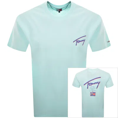 Tommy Jeans Faded Graphic T Shirt Blue