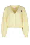 Tommy Jeans Cropped Cardigan In Lemonzest