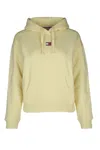 Tommy Jeans Logo-patch Hoodie In Neutral