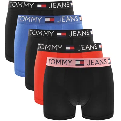 Tommy Jeans Five Pack Boxer Trunks In Multi