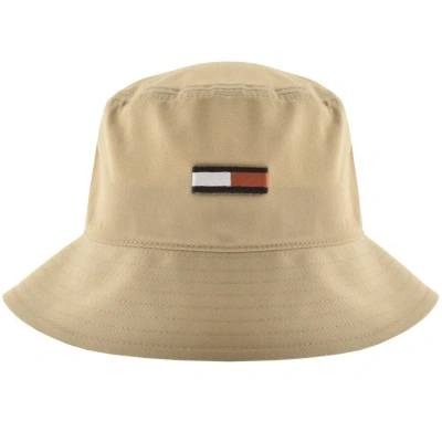 Tommy Jeans Flag Bucket Hat Beige In Neutral