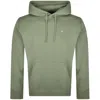 Tommy Jeans Flag Logo Hoodie Green In Gray
