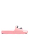 Tommy Jeans Flag-logo Pool Slides In Pink