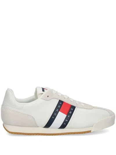 Tommy Jeans Flag Logo Sneakers In White