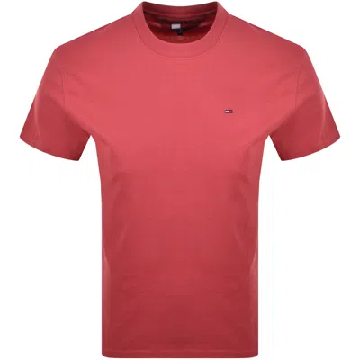 Tommy Jeans Flag Logo T Shirt Red