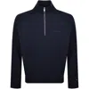 Tommy Jeans Flag Quarter Zip Sweatshirt Navy In Blue