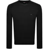 Tommy Jeans Flag Slim Fit Jumper Black In Black