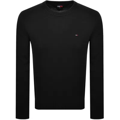 Tommy Jeans Flag Slim Fit Jumper Black