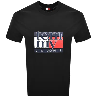 Tommy Jeans Flag T Shirt Black