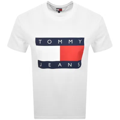 Tommy Jeans Flag T Shirt White