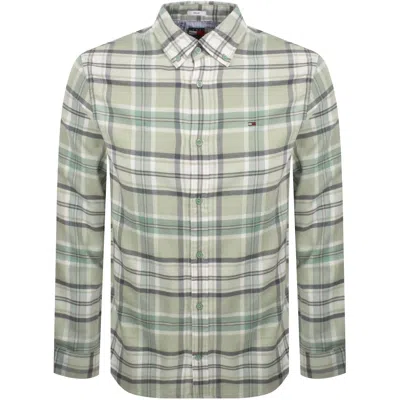 Tommy Jeans Flannel Check Shirt Green