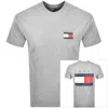 Tommy Jeans Graphic Backprint T Shirt Grey In Gray