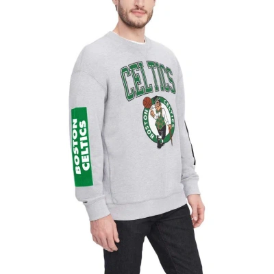 Tommy Jeans Heather Gray Boston Celtics Hayes Crewneck Pullover Sweatshirt
