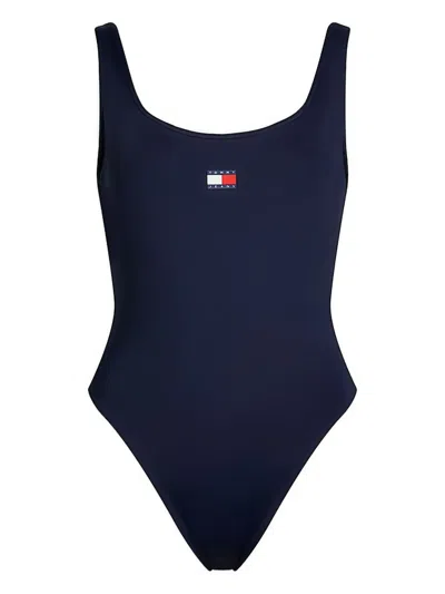Tommy Jeans Heritage Swimsuit In Blau