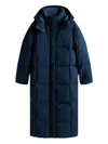 Tommy Jeans Hodded Puffer Coat In Blue