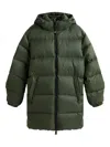 Tommy Jeans Hooded Down Jacket In Green