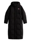 Tommy Jeans Hooded Padded Coat In Black