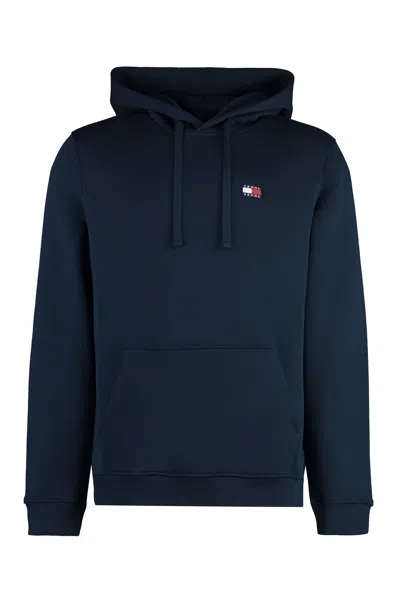 Tommy Jeans Hooded Sweatshirt In Blue