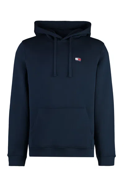 Tommy Jeans Hooded Sweatshirt In Blue