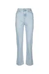 TOMMY JEANS TOMMY JEANS JULIE LOGO PATCH STRAIGHT LEG JEANS