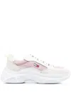 Tommy Jeans Lace-up Low-top Sneakers In Pink