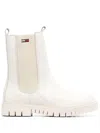 Tommy Jeans Leather Chelsea Boots In Nude