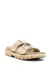 Tommy Jeans Leather Sandals In Neutral