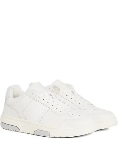 Tommy Jeans Leather Sneakers In White