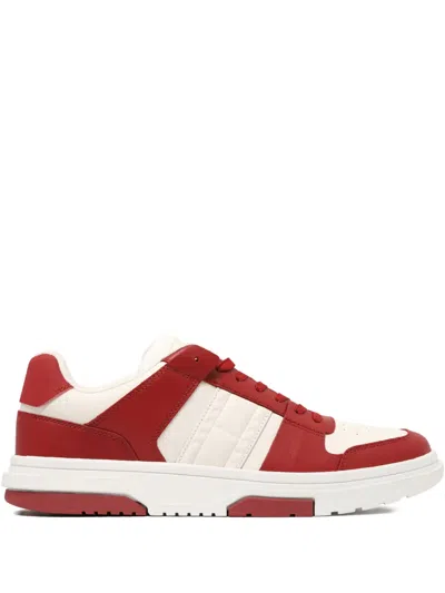 Tommy Jeans Leather Sneakers In Red