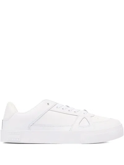Tommy Jeans Leather Sneakers In White